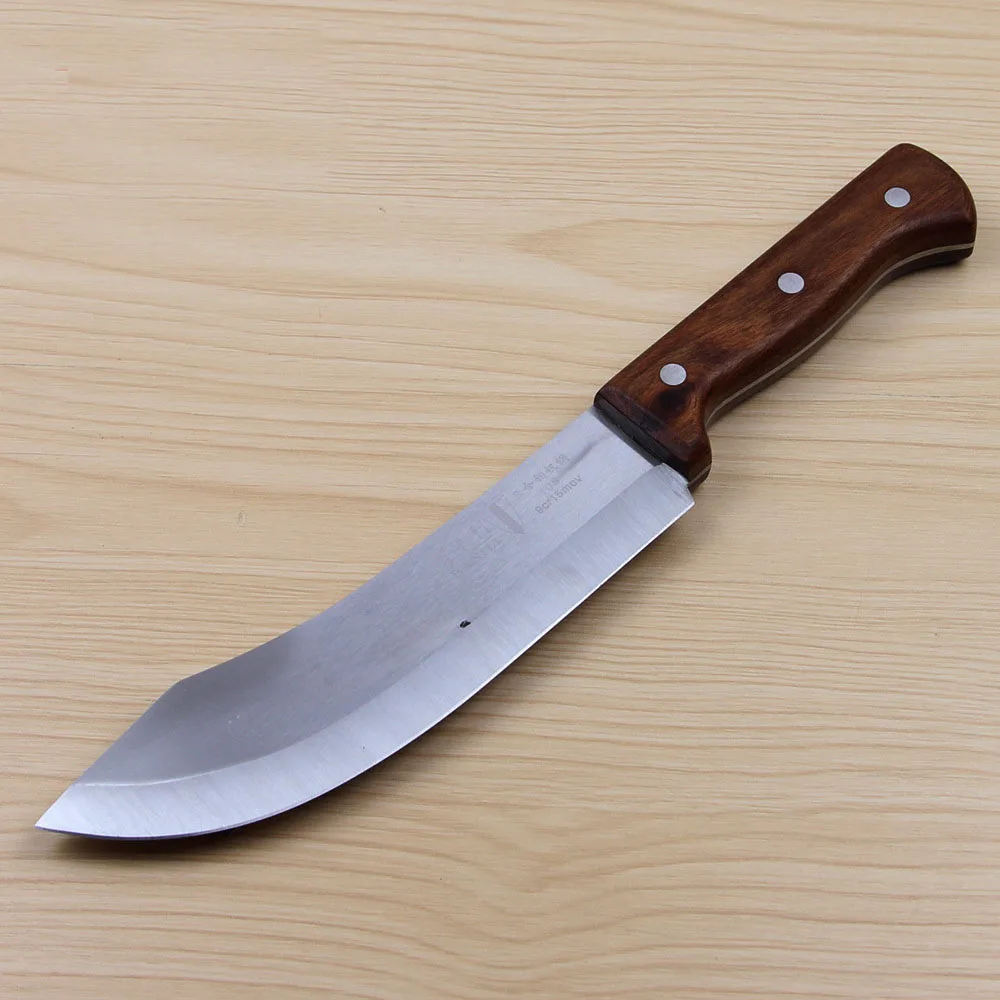 LDZ Carbon Forged Handmade Chef Cleaver Slicing Meat Fruit Vegetable Knife Eviscerate Bone Butcher Knife Kitchen Cooking Slicer