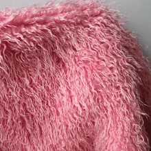 Розовая монгольская курчавая Овечка, искусственный мех, ткань, искусственный жилет, меховое пальто, детский реквизит для фотосессии, продается во дворе