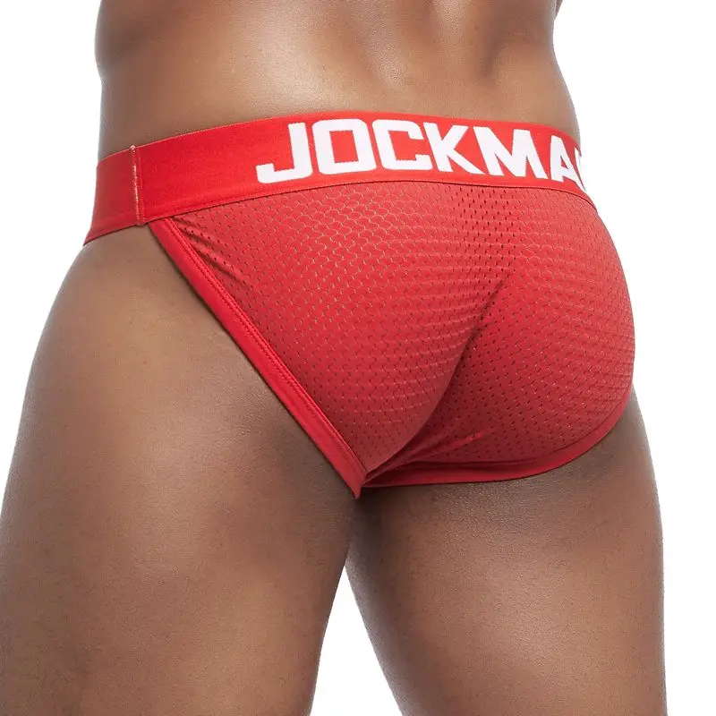 Трусы брифы JOCKMAIL мужские сетчатые пикантное нижнее белье из вискозы дышащие