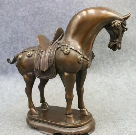 Shitou 002247 12 "Народная Китайский Чистая Бронзовый Украшения Год Зодиака Животных Тан Верховая Статуя скидка 30% (C0324)