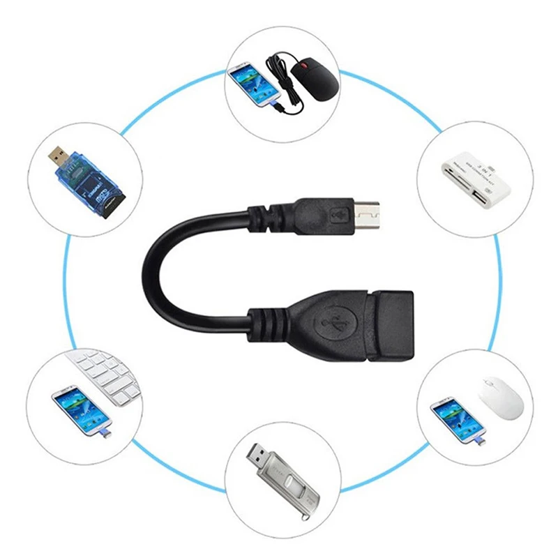 

5pin Mini USB Male To USB 2.0 Type A Female OTG Host Adapter Micro USB OTG Cable For Cellphone MP3 MP4 Camera