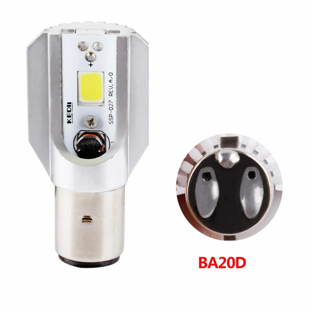 H6 светодиодные лампы для мотоциклетных фар COB 1000LM BA20D светодиоды H/L лампа скутера