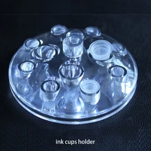 Хрустальные Держатели Чернил пигментная стойка Перманентный макияж Пигментные чашки цвет Пигментные чашки держатель