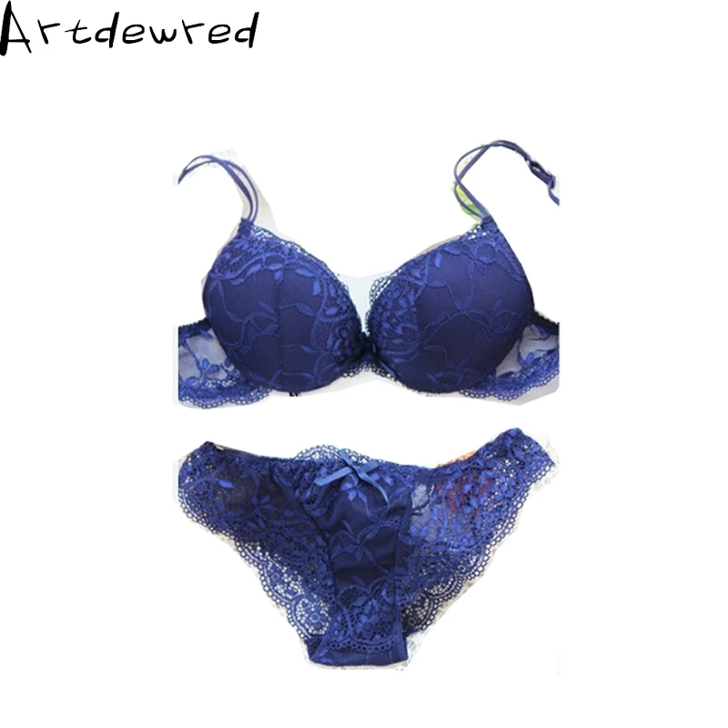 

Free Shipping intimates Bra Brief Sets Luxury Sexy Lace Push Up Bra Set Women Underwear Set Girl brassiere sexy lingerie set