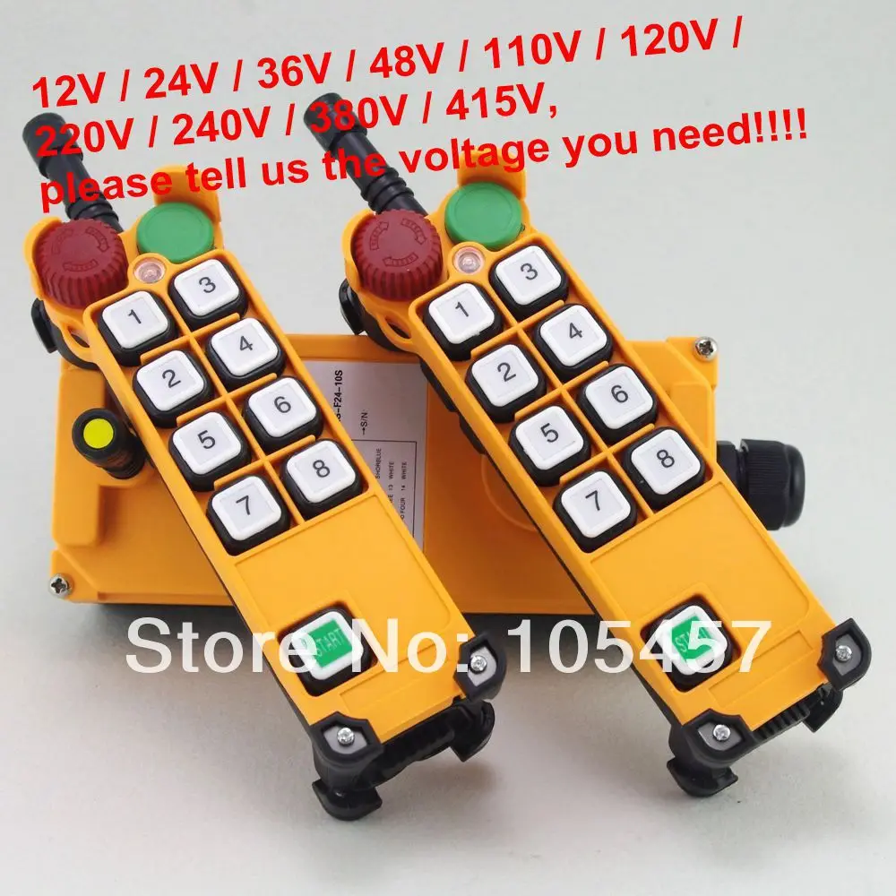 

4 Motion 1 Speed 2 transmitters Hoist Crane Truck Radio Remote Control System with E-Stop Tell us the voltage you need