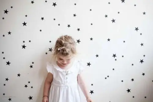 Modern Design 39PCS mixed size removable stars wall stickers home room decal decorative NIght Star Fairy Wall Sticker