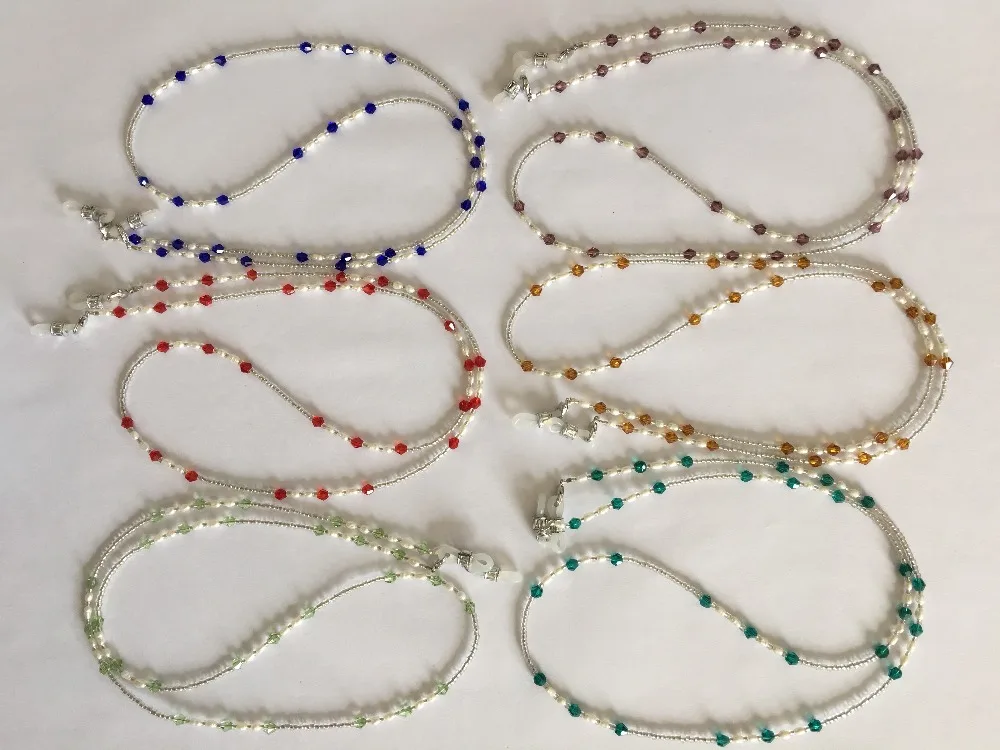 6 Pieces/lot Assorted Colored Fresh Water Pearl And Glass Beaded