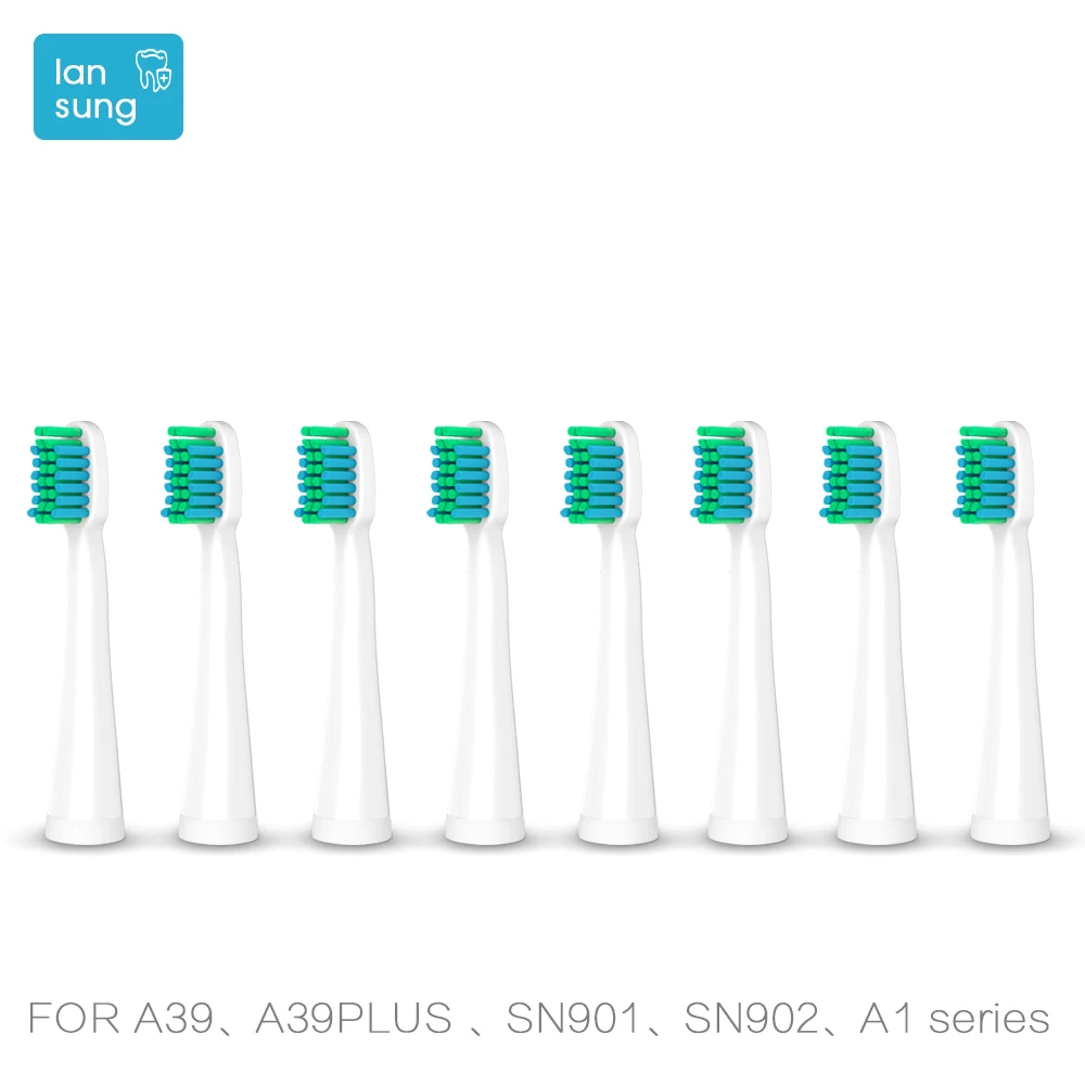 Головки для зубных щеток сменные головки для Lansung U1 A39plus A1 Sn901 Sn902 зубная щетка гигиена полости рта электрические насадки для зубных щеток 5 - Цвет: 8pcs