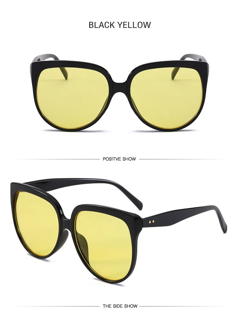 Большой кошачий глаз, солнцезащитные очки, Для женщин модные женские Элитный бренд, женские солнцезащитные очки, Винтажные Солнцезащитные очки Oculos de sol Feminino UV400