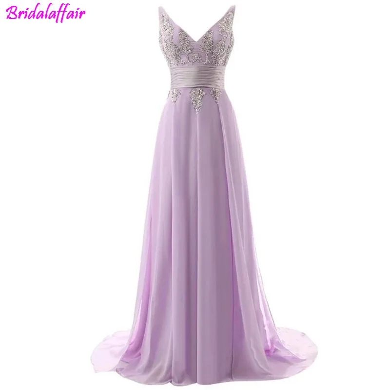 Deep V-neck Chiffon Vintage Formal Evening Dress 2019 A-line Lace Prom Gown Criss Cross Strap Back Sequined Beaded Prom Dress Deep V-neck Chiffon Vintage Formal Evening Dress 2019 A-line Lace Prom Gown Criss Cross Strap Back Sequined Beaded Prom Dress