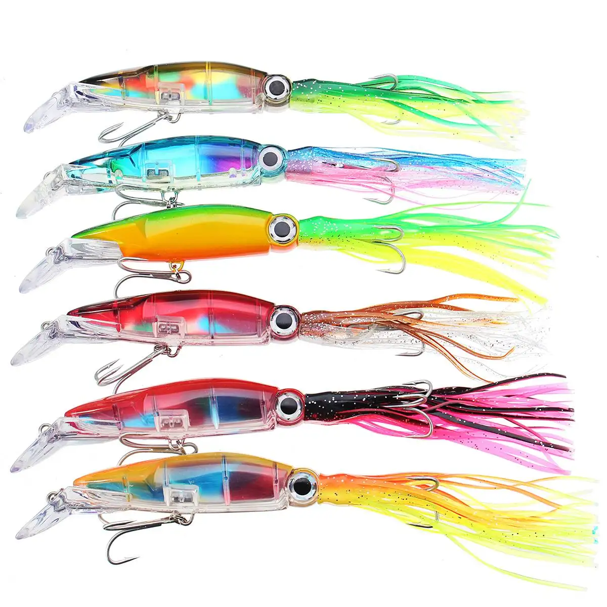 6PCS 14cm Fishing Lures Bright colours Unique movement for Fishing