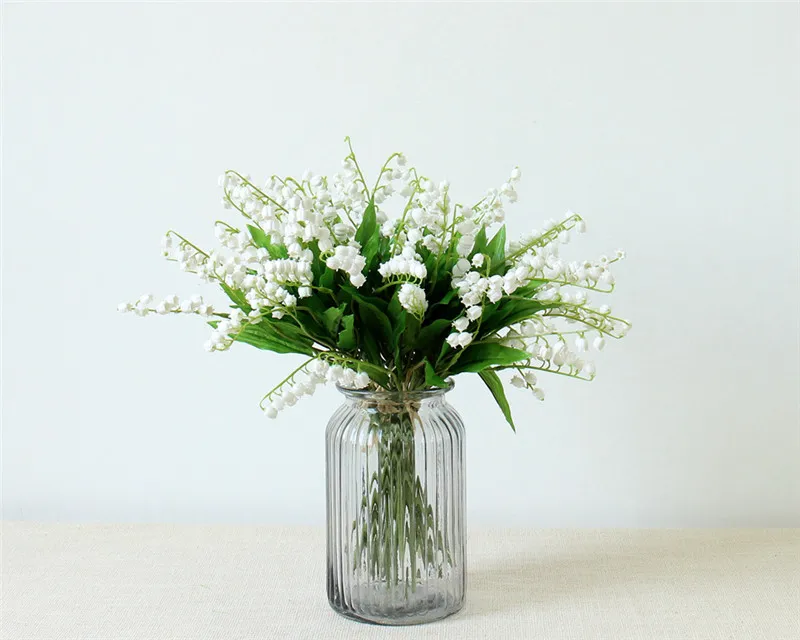 Flone Artificial Campanula Orchid Plastic Campanula Orchid Simulation Flowers DIY Fake Flower Party Wedding Decor Fake Flower  (4)