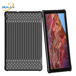 Силиконовый чехол для huawei MediaPad T5 10 почтовый ящик 5 10,1 дюймов ТПУ + пластик ажурные полосы излучающие дышащий ручка