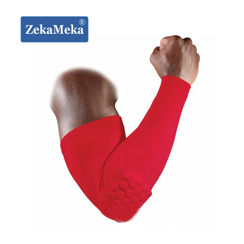 ZekaMeka العسل شارة الكوع منصات الركبة كرة السلة كم كرة السلة الكرة الطائرة الرياضة السلامة واقية ضمادة مرنة الشريط