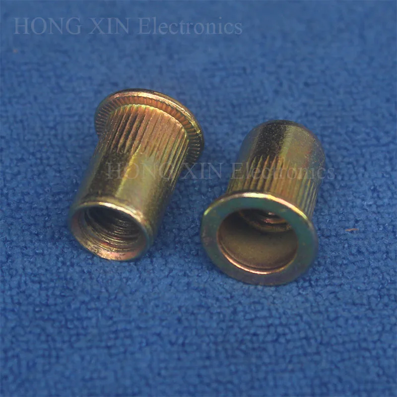 

M3 M4 M5 M6 M8 M10 M12 Zinc Plated Carbon Steel Knurled Nuts Rivnut Flat Head Threaded Rivet Insert Nutsert Cap Rivet Nut