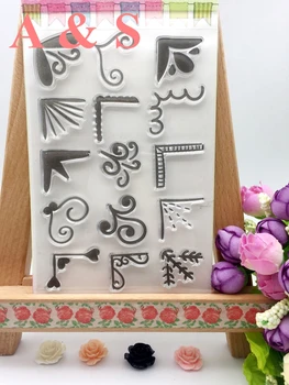 

Corner Flower Transparent Clear Stamp DIY Silicone Seals Scrapbooking/Card Making/Photo Album Decoration