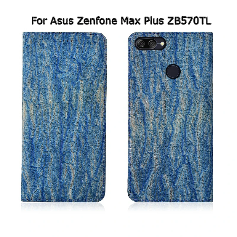 Дерево текстуры из натуральной кожи Магнитная чехол для телефона для Asus Zenfone Max ZB555KL ZC550KL плюс ZB570TL флип чехол