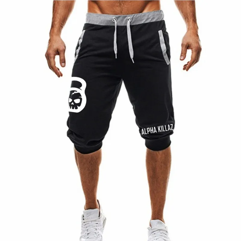 Брендовые Летние повседневные хлопковые мужские шорты с модным принтом Спортивные бермуды с принтом тренировочные штаны для фитнеса шорты для бега мужские