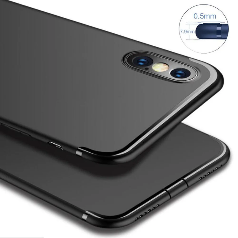 Jetjot Silicone Case For iPhone XS Max Cover 7 8 Plus X XR Ultra Slim Silicone Cover For iPhone Case For iPhone XS/XS Max/XR