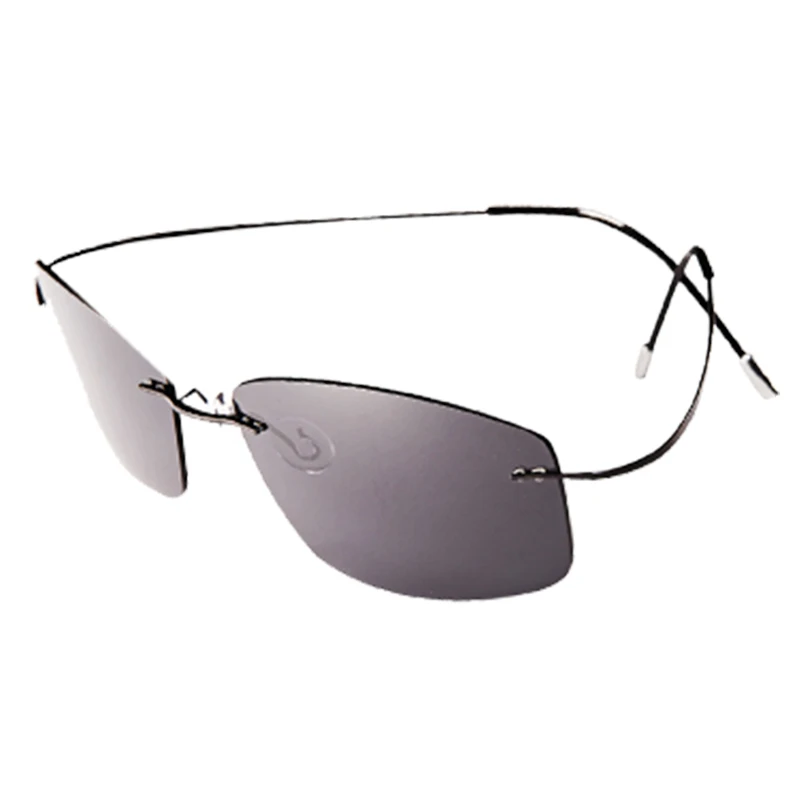 Роскошный ультра-светильник, гибкие, чистый титан, без оправы, зеркальные, поляризационные солнцезащитные очки, очки, унисекс, Oculos de sol feminino - Цвет линз: Gray 2