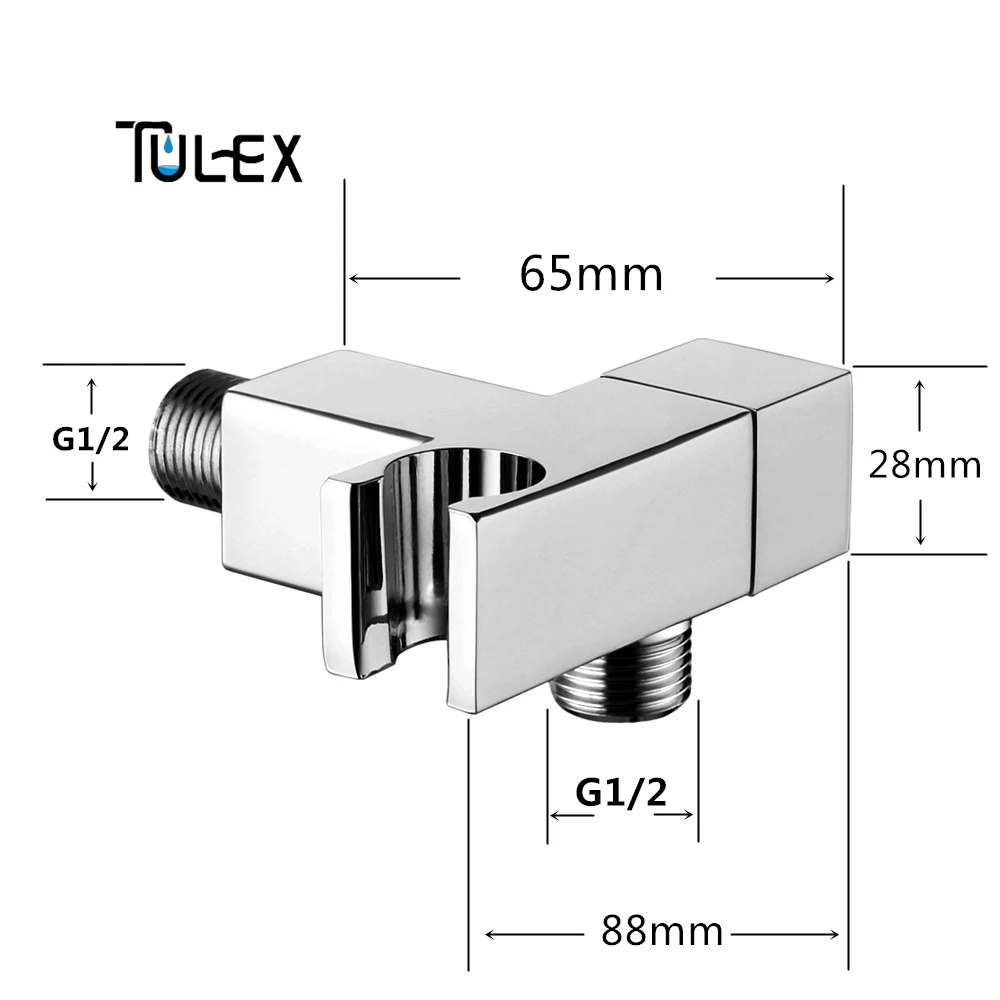 TULEX водозапорный кран Угол клапан с держателем Туалет переключатель воды управление аксессуары для ванной комнаты латунь хромированный