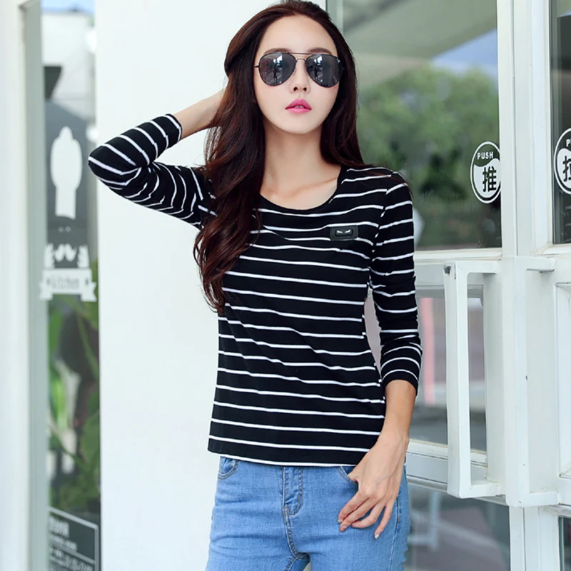 القطن مخطط t قميص طويل الأكمام النساء قمم الخريف الشتاء فوج بلايز السيدات مكتب المحملة قميص فام زائد حجم امرأة الملابس القطن مخطط t قميص طويل الأكمام النساء قمم الخريف الشتاء فوج بلايز السيدات مكتب المحملة قميص فام زائد حجم امرأة الملابس