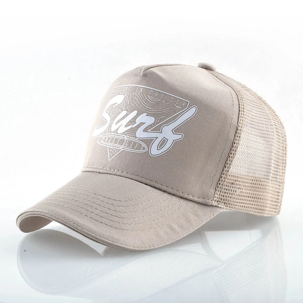 Beige Trucker Hat FS Casquette Trucker шапка зимняя дышащая сетчатая шляпа Snapback 5 панель Кепка s для мужчин и женщин высокое качество бейсболки красный зеленый хип-хоп - Цвет: Beige Trucker Hat
