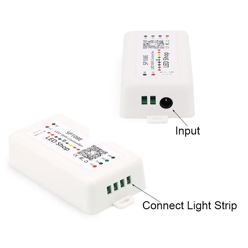 SP108E Wi-Fi WS2811 WS2812B светодиодный музыкальный контроллер SP107E SK6812 SP105E Bluetooth APA102 SP110E WS2801 Пиксели светодиодные полосы DC5-24V