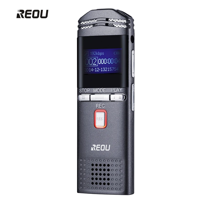 REOU Voice Stereo Digital Recorder Pen Audio Sound MP3 Player Dictaphone 8GB Dual Mic USB U Disk | Электроника