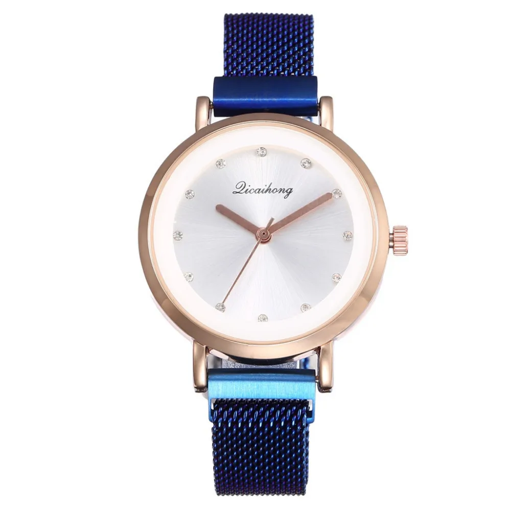 

Magnetic Buckle Women Watch Brand Quartz Watch Fashion Casual Rhinestone Ladies Watch Steel Mesh Luxury Watch Clock Kol Saati #W