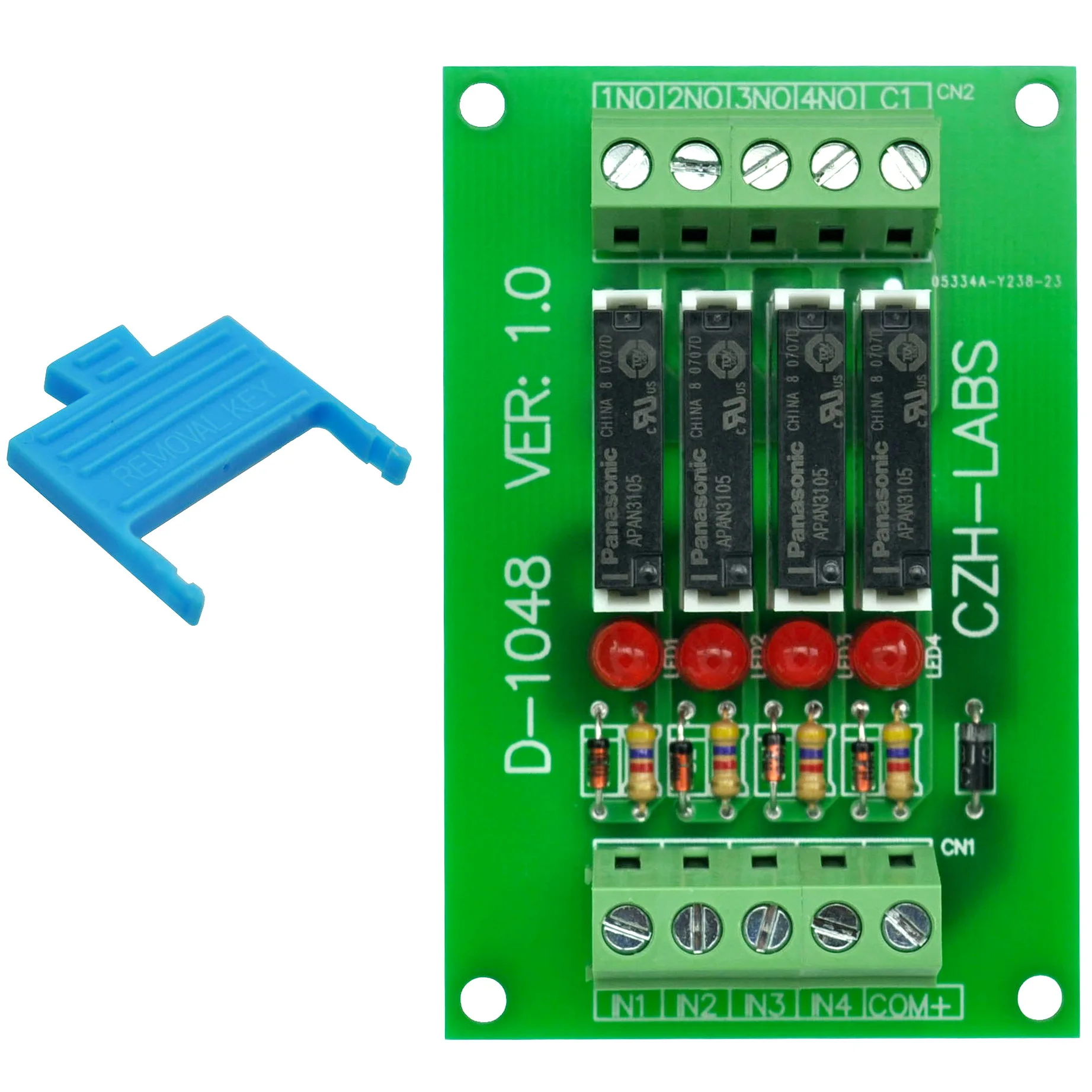 Тонкий Панель крепление DC5V раковина/NPN 4 SPST-NO 5A Мощность Модуль реле, PA1a-5V