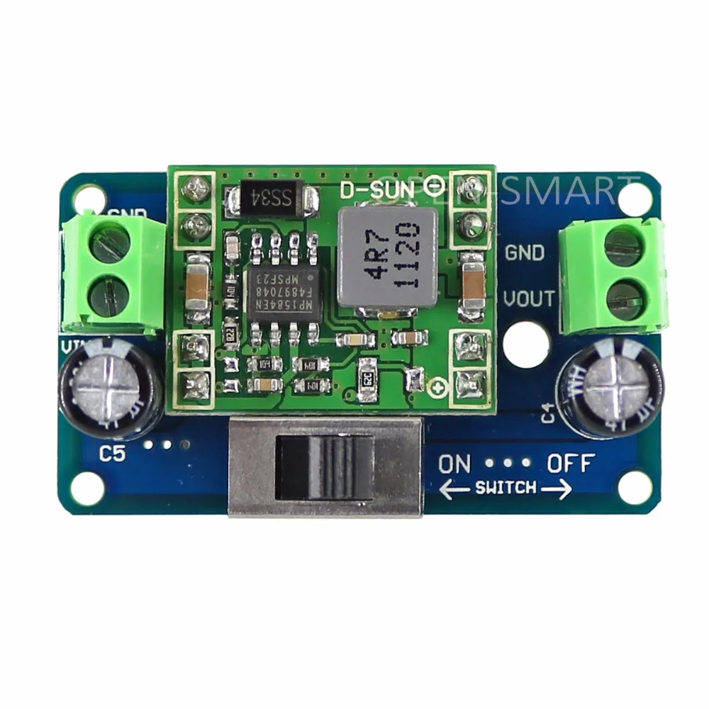 MP1584 5 В понижающий преобразователь 7-30 В до 5 В Step-Down Регулятор модуль/переключатель для проекта Arduino DIY