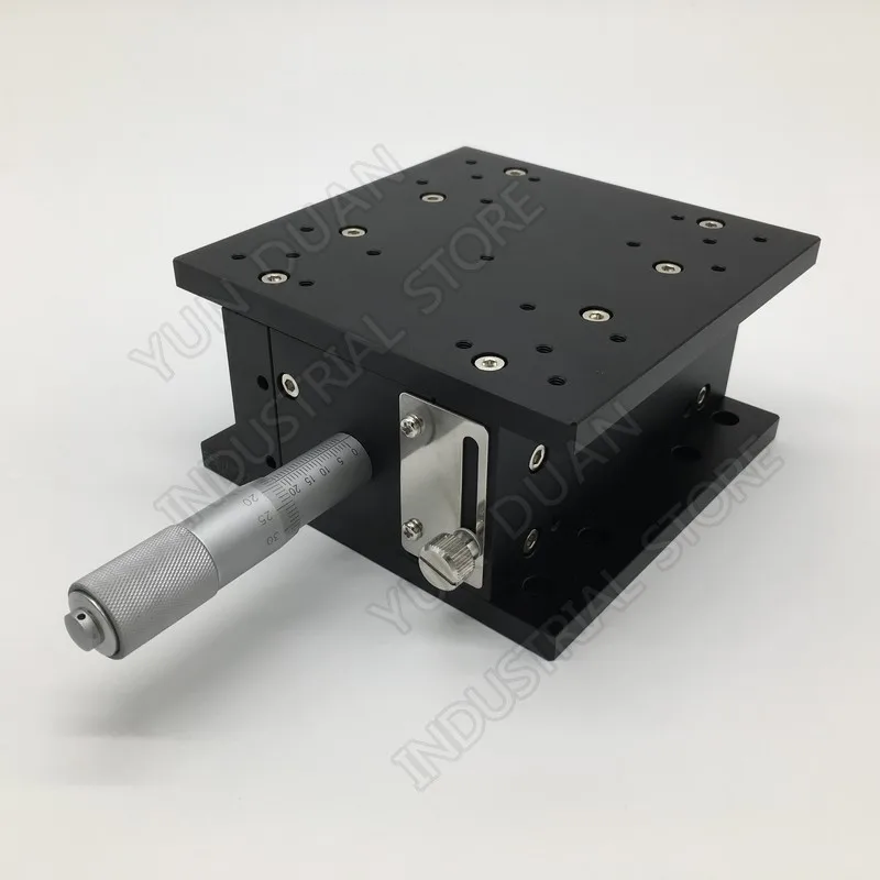 

Z Axis 125*125mm 5" Trimming Station 20mm Stroke Lift Displacement Platform Heavy Load Guide Way Linear Stage Sliding Table