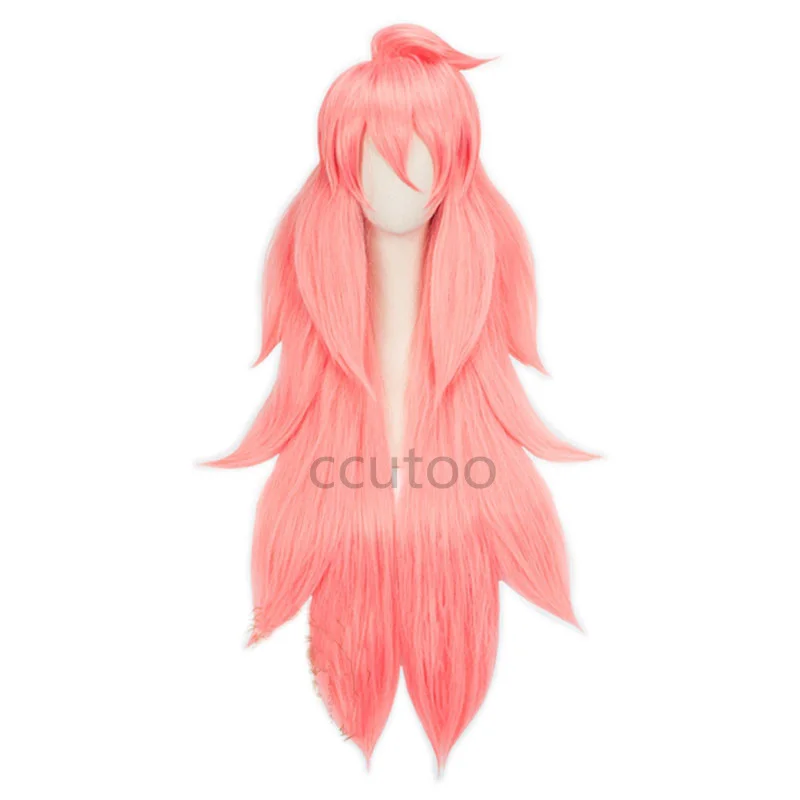 Ccutoo 90 см Хаски нет куни морганит Длинные розовые синтетические волосы Косплей Полный парик термостойкие волокна