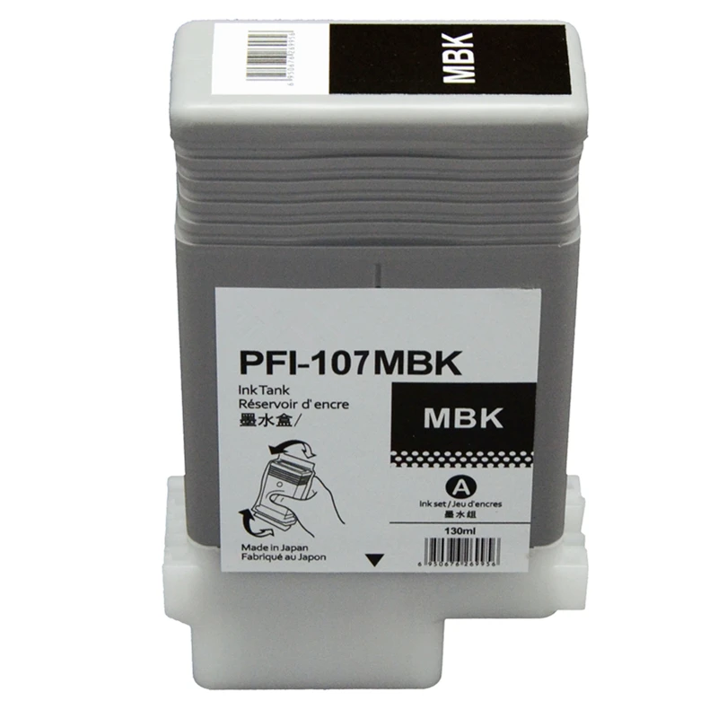 PFI-107 совместимый чернильный картридж для принтера Canon IPF670 IPF680 IPF685 IPF770 IPF780 IPF785 IPF-670 IPF-770 IPF 670 770 PFI107 PFI 107 - Цвет: MBK