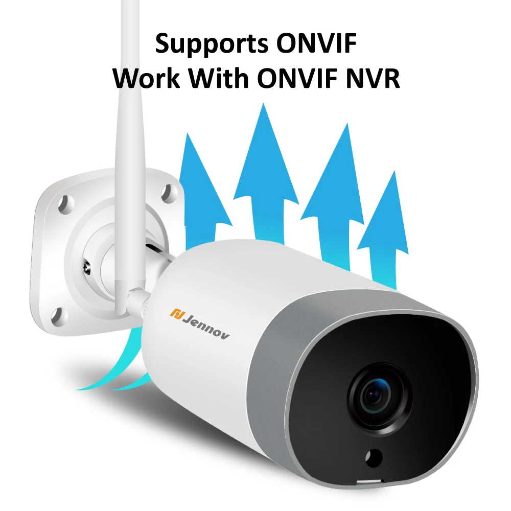 Jennov 1080P 2MP HD ONVIF двухсторонняя аудио уличная IP камера WiFi домашняя беспроводная камера видеонаблюдения комплект CCTV Ipcam