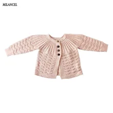 MILANCEL/Детский свитер; Однотонные кардиганы для маленьких девочек; Корейская одежда для маленьких девочек; одежда с длинными рукавами для малышей