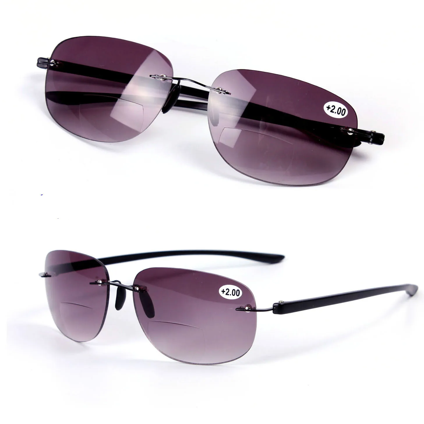 Fashion Metal Frameless Glasses Frame Retro Woman Men Reading Glass UV