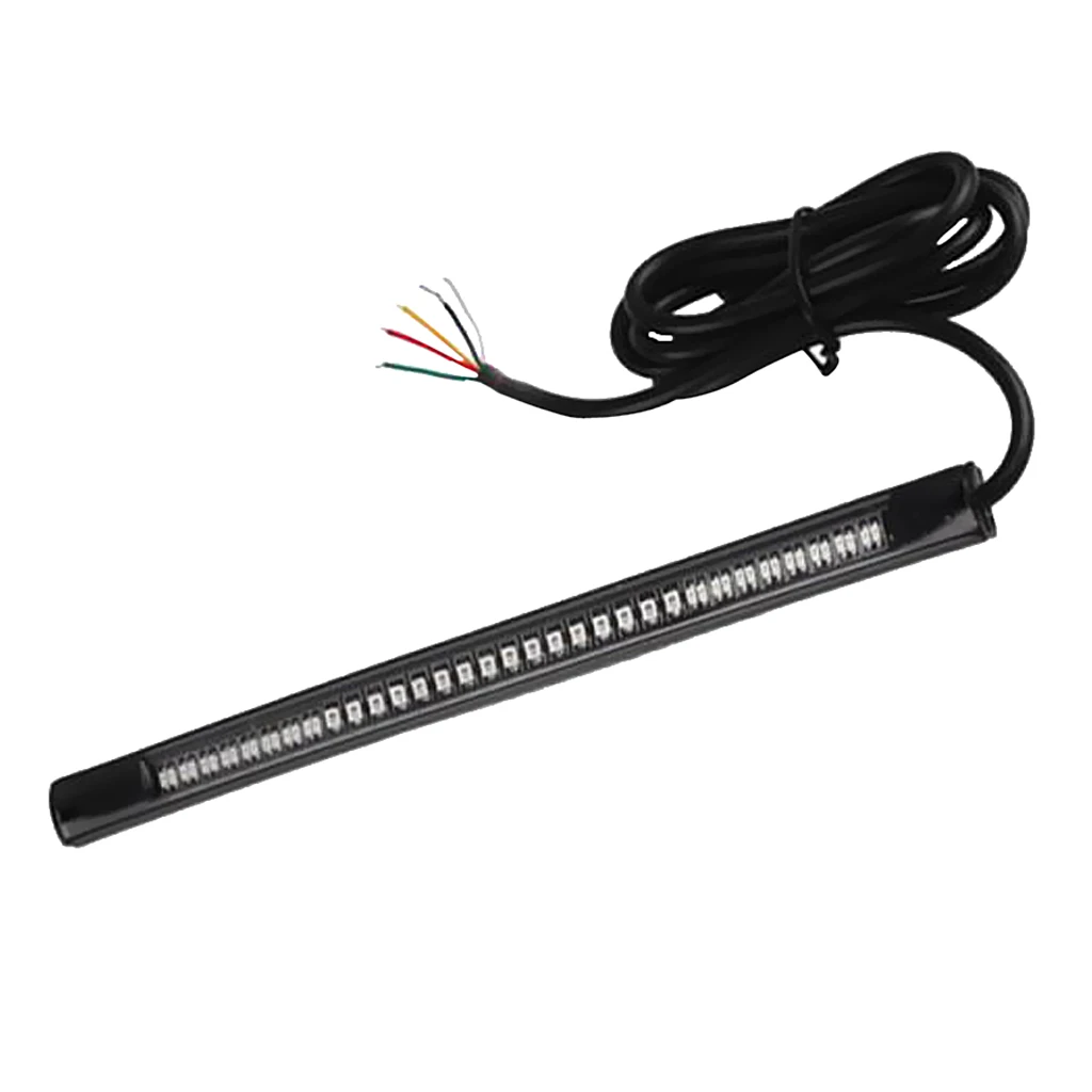 Motorcycle Flexible Integrated 48-LED Brake Tail Turn Signal Light Strip Motorcycle Car Accessories