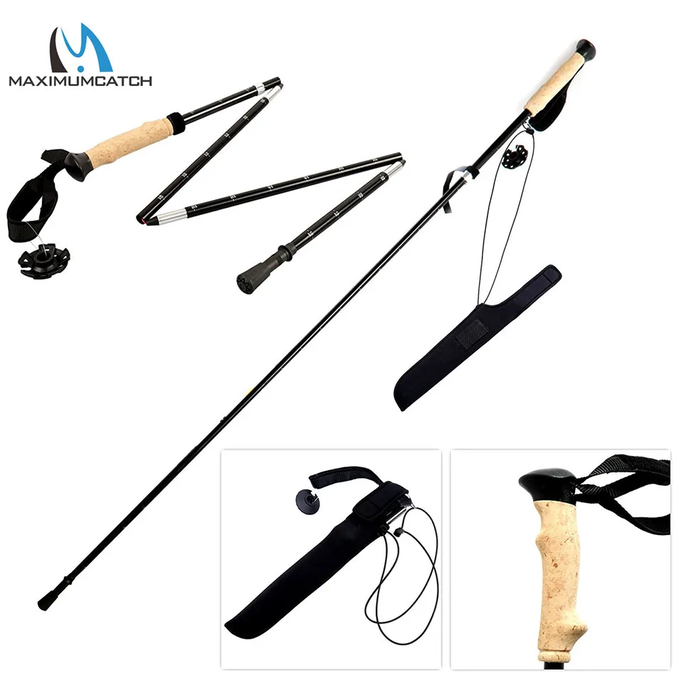 Maximumcatch Aluminum/Carbon Fiber Collapsible Wading Staff Fishing