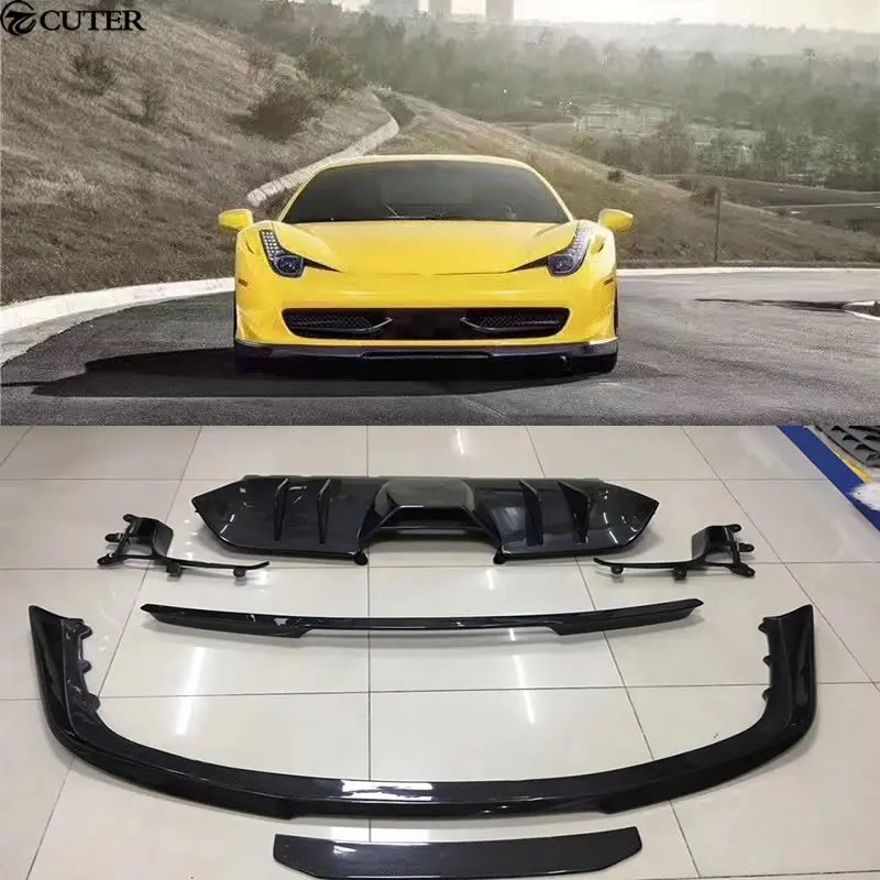 458 Комплект кузова для автомобиля из углеродного волокна передний губ задний