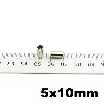 

Micro Precision Magnet Cylinder Diameter 5 0.197'' Small Round Disc 5x10 mm Sensor Mini Magnets Teaching Study 100pcs