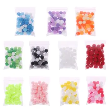 

Soft Round Fluffy Craft PomPoms Balls DIY Slime Beads Slime Supplies Accessories For Foam Slime Putty