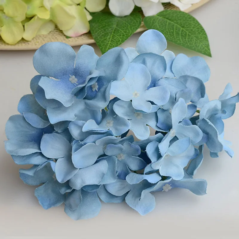 

30 pcs/lot Large hydrangea heads 15*15cm props material artificial DIY silk artificial hydrangea accessory home wedding decora