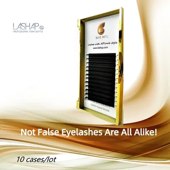 

Free shipping LASHAP False eyelashes 10 cases /lot in bulk12rows 15mm handmade soft nature new 2019 hot sale eyelashe extension