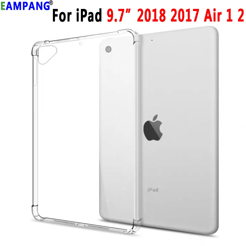 Экологичный Прозрачный ударопрочный чехол для Apple iPad 9,7 Air 1 2 5 6 5th 6th Generation Coque Funda