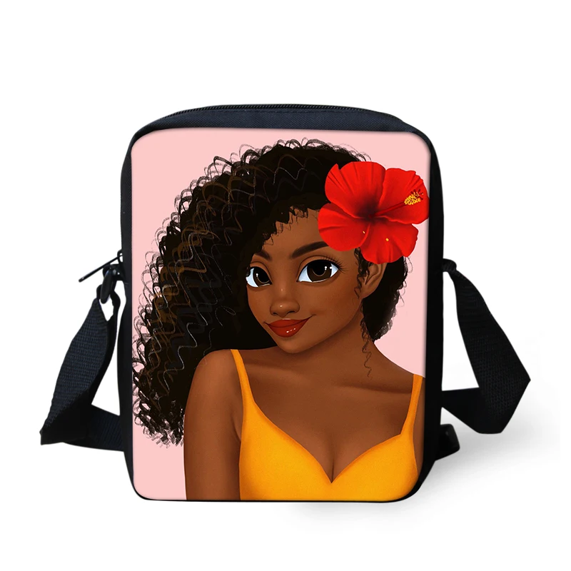 Whosepet Black Afro S Prints School Messenger Bags Women Cross Afro S Prints School Messenger Bags