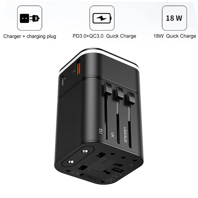 Baseus Quick Charge 3 0 международное Зарядное устройство USB адаптер питания PD QC3.0 Быстрая