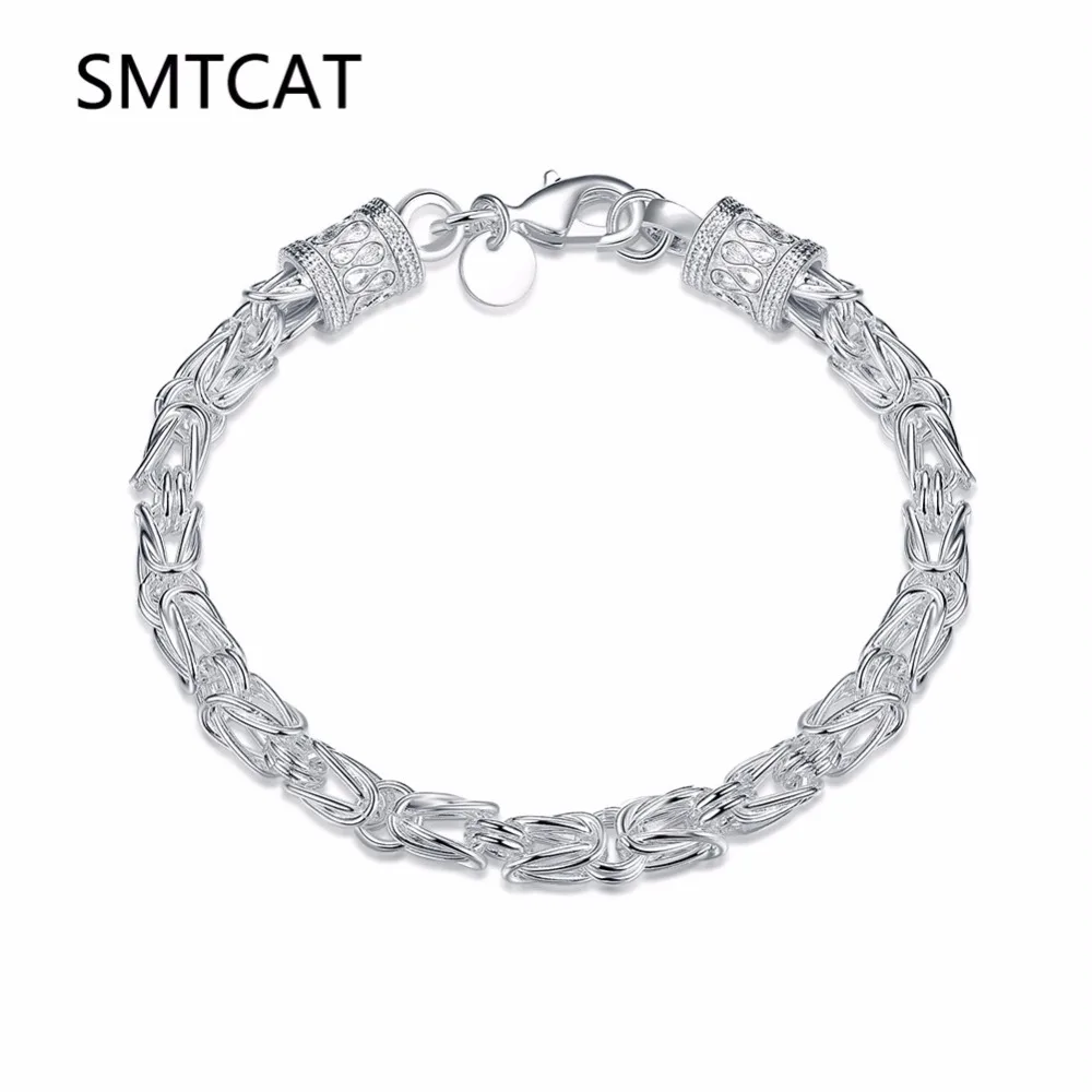 SMTCAT мужские ювелирные изделия серебряный цвет браслеты голова дракона Дизайн 5