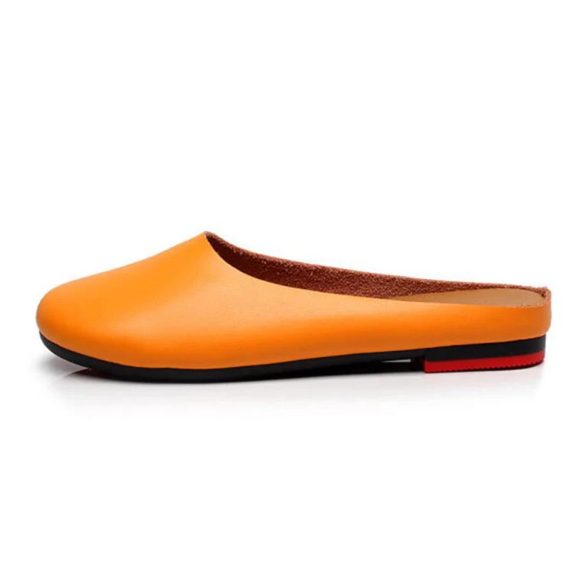 Chaussures 2 Plus Casual Non Femmes 1 Mode Véritable Pantoufles Taille À K46 Cuir La Air 5 slip Plates 4 En 43 Plein 34 6 3 Pois Main BBOvarx
